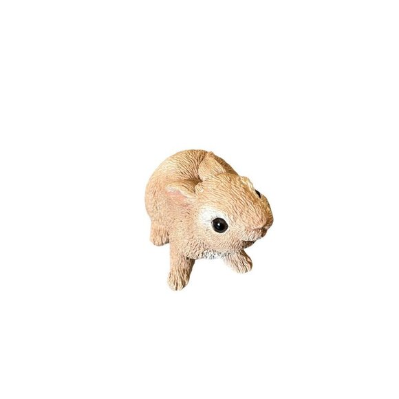 Vintage Brown Bunny Rabbit Decor Resin Farmhouse Figurine Sculptures - Picture 12 of 12